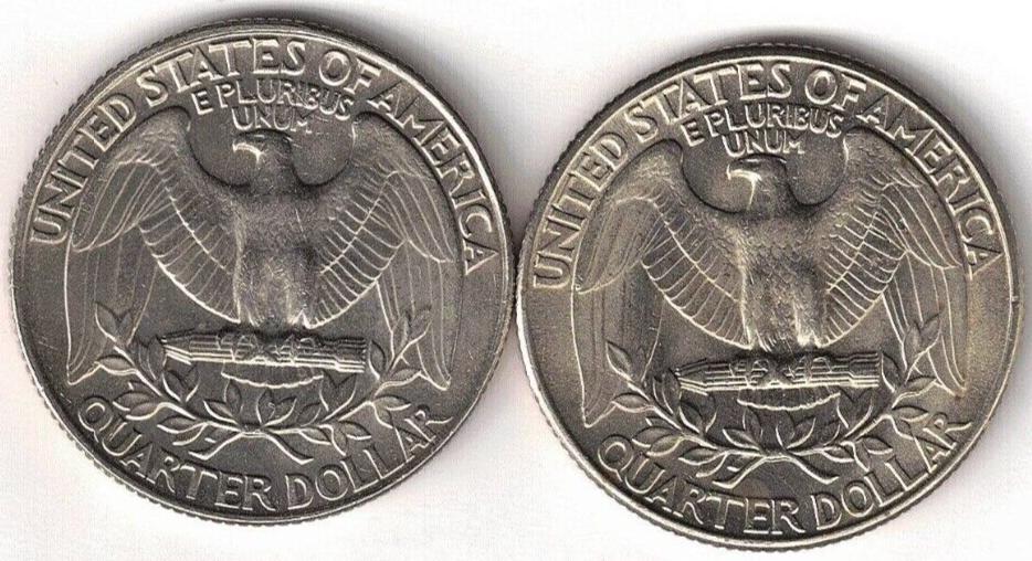 1996-P + D Brilliant Uncirculated Two Washington Quarters!