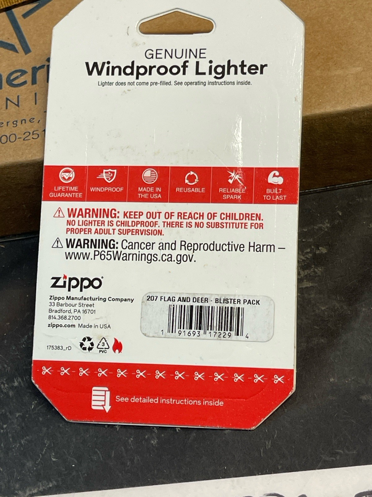 Zippo 2022 American Flag Buck Deer Design New In Bubble Pack