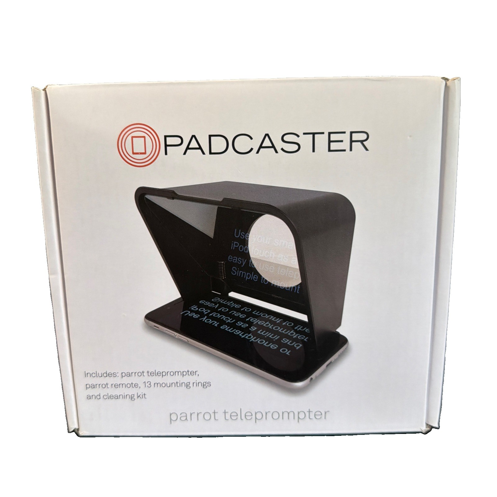 Padcaster Parrot Teleprompter Kit Smartphone iPhone Camera Sony Canon Open Box