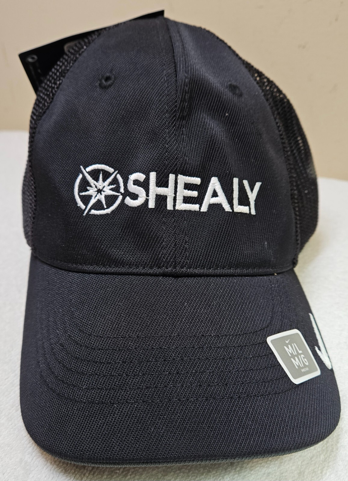 Shealy Nike Golf Flex Fit Black Golf Hat Adult Unisex M/L NWT