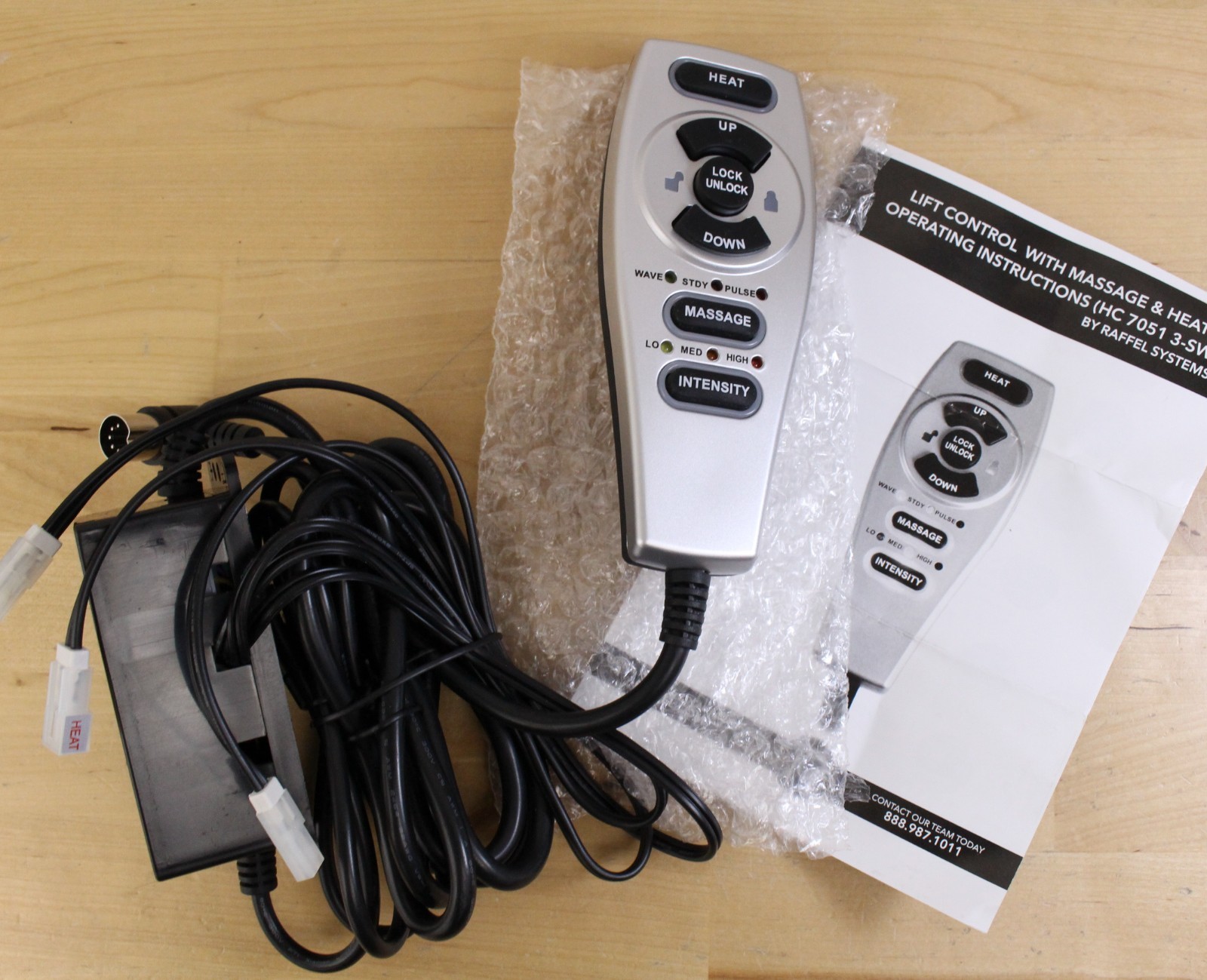 Raffel Systems Lift Chair Hand Control Remote w/Heat & Massage  - Model 7051 SW3