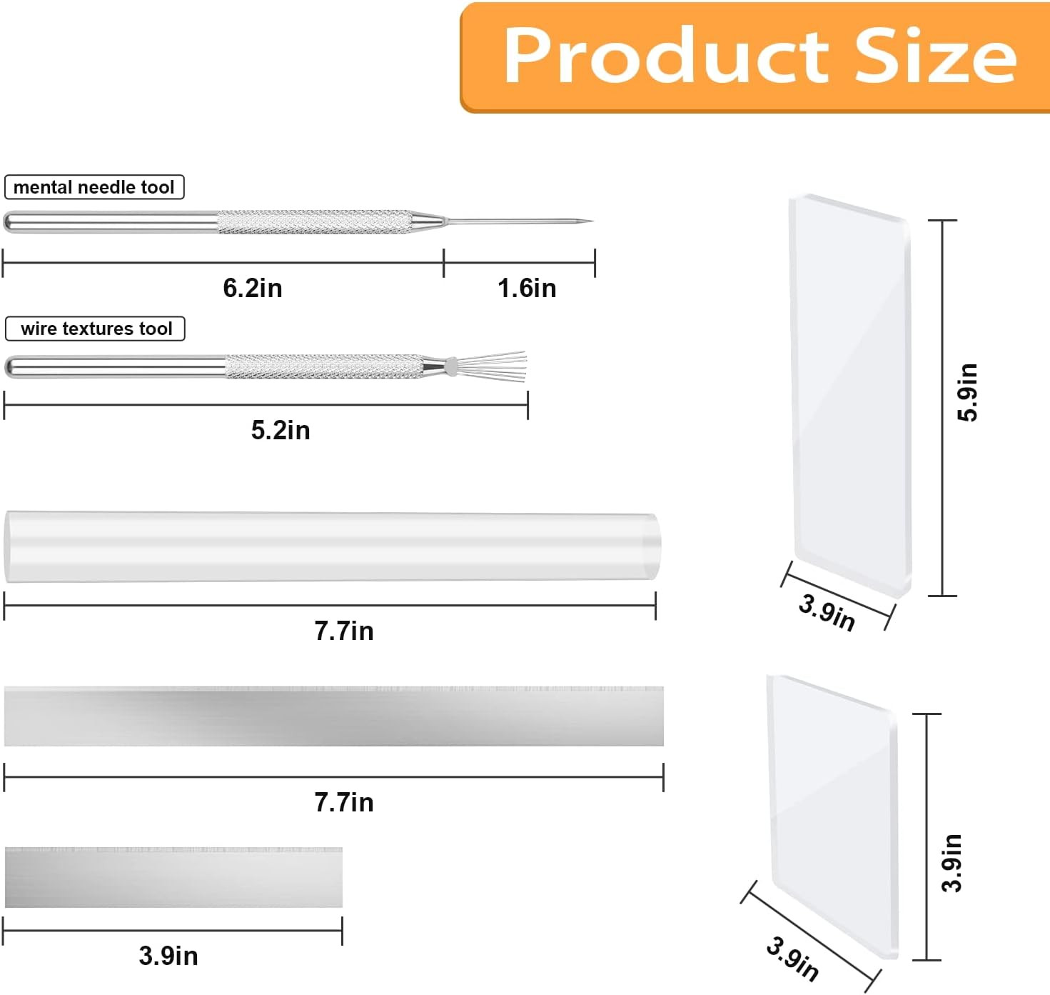 12 Pcs Polymer Clay Cutter Tools, Acrylic Roller for Polymer Clay, Acrylic Sheet