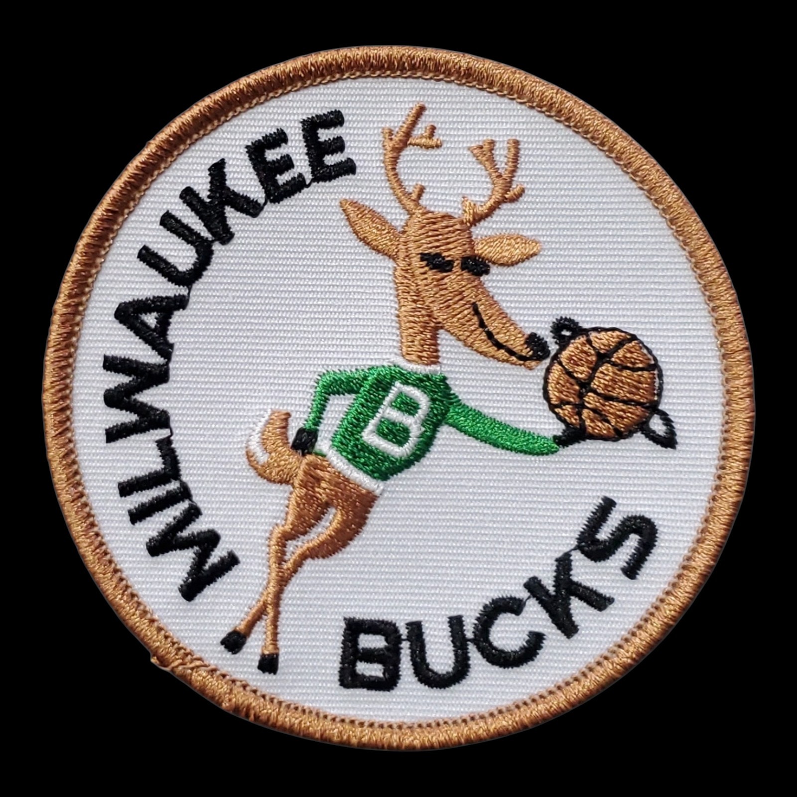 Milwaukee Bucks Vintage Style Patch. Embroidered. Iron On. 3"x 3"