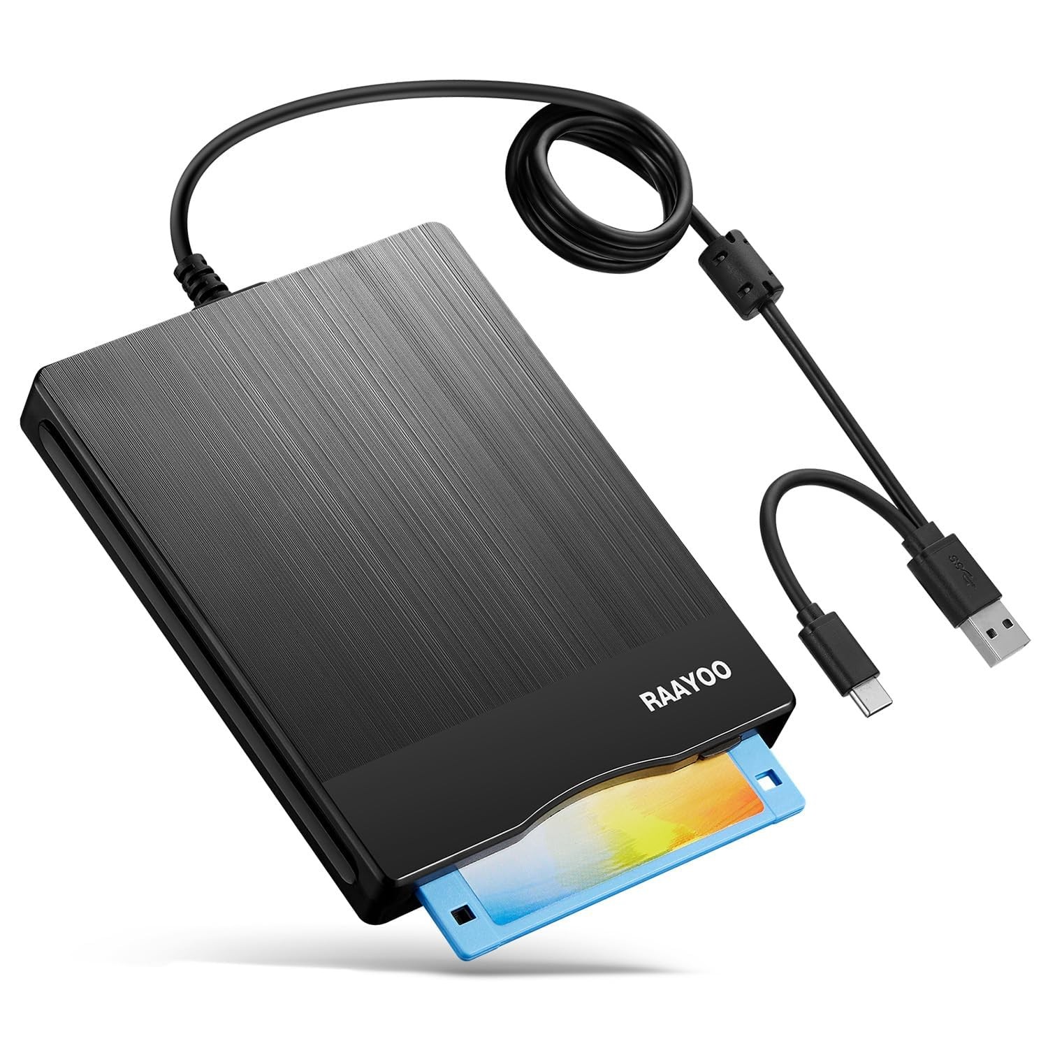 Floppy Disk Reader 3.5 Inch USB Floppy Disk Drive External 3 1/2 Floppy Disc Rea