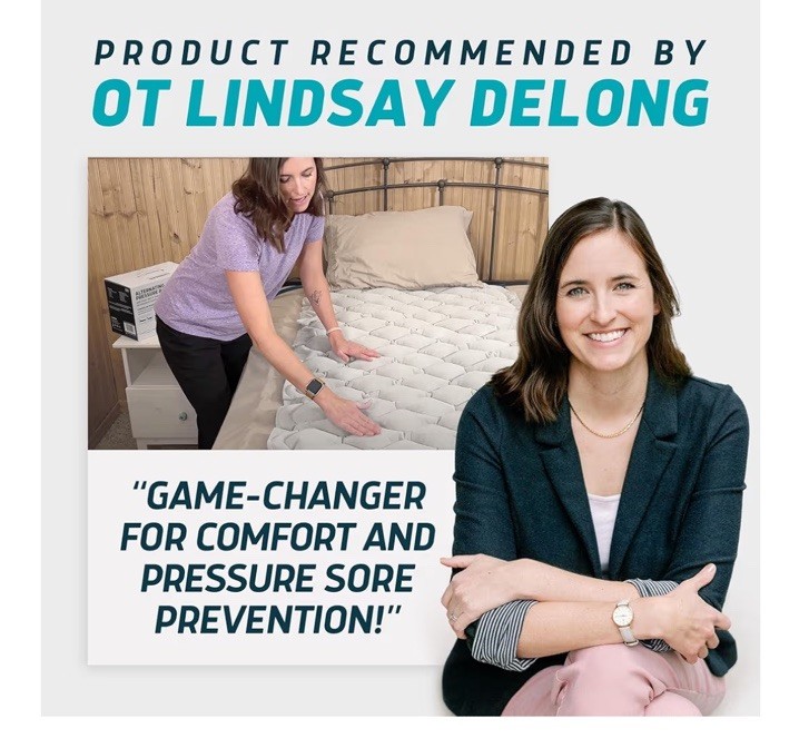 Lunderg Alternating Air Pressure Mattress Pad with Static Mode & Flocking Add-on