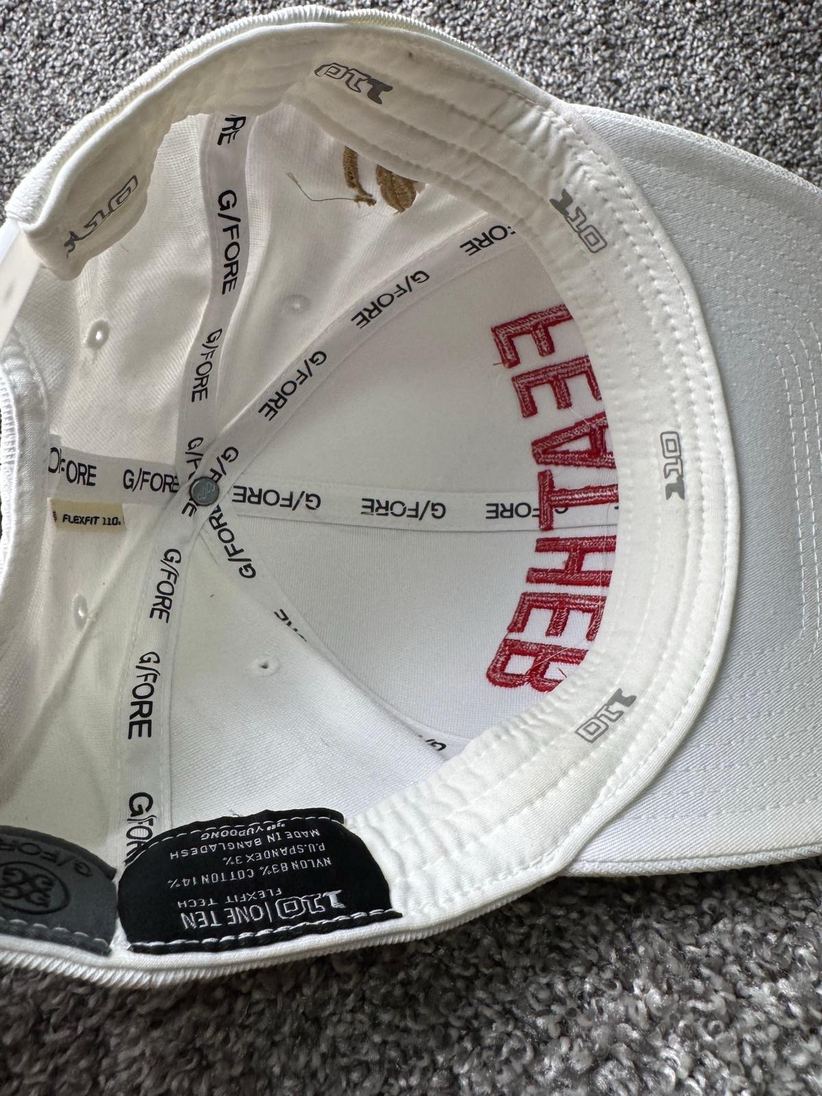 G/Fore Hat Cap Snapback One Size White Golf Hat Adjustable FEATHER