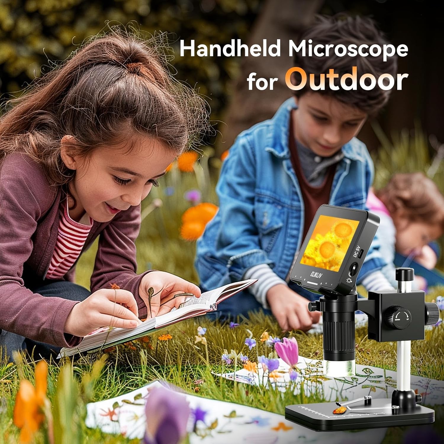 Digital Microscope for Adults: 4.3'' LCD 1000x Magnification