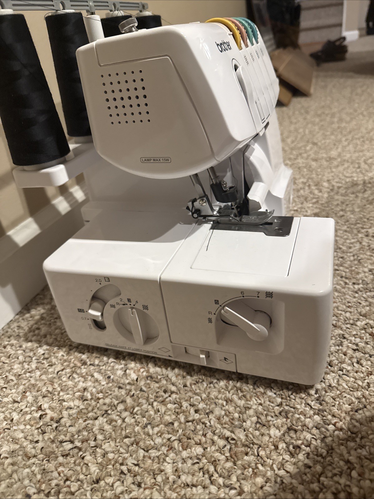 Brother Lock 1034D Differential Serger 3/4 Thread Overlock TESTED - No pedal
