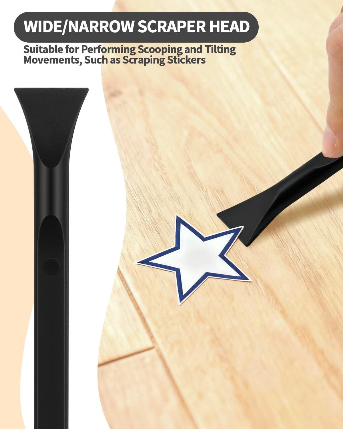 12 PCS Carbon Fiber Plastic Scrapers Tool, Non-Scratch Scraper Tool for Black