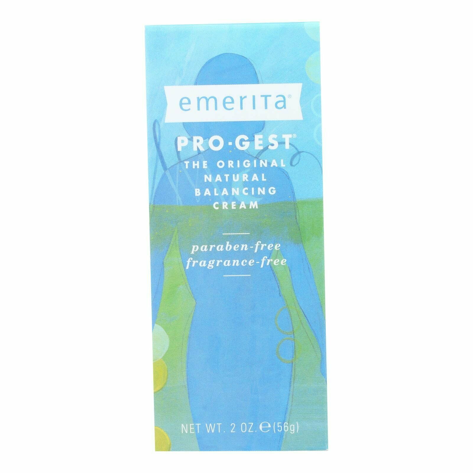 Emerita Pro Gest Natural Balancing Cream Paraben & Fragrance Free 56 g 2 Ounce