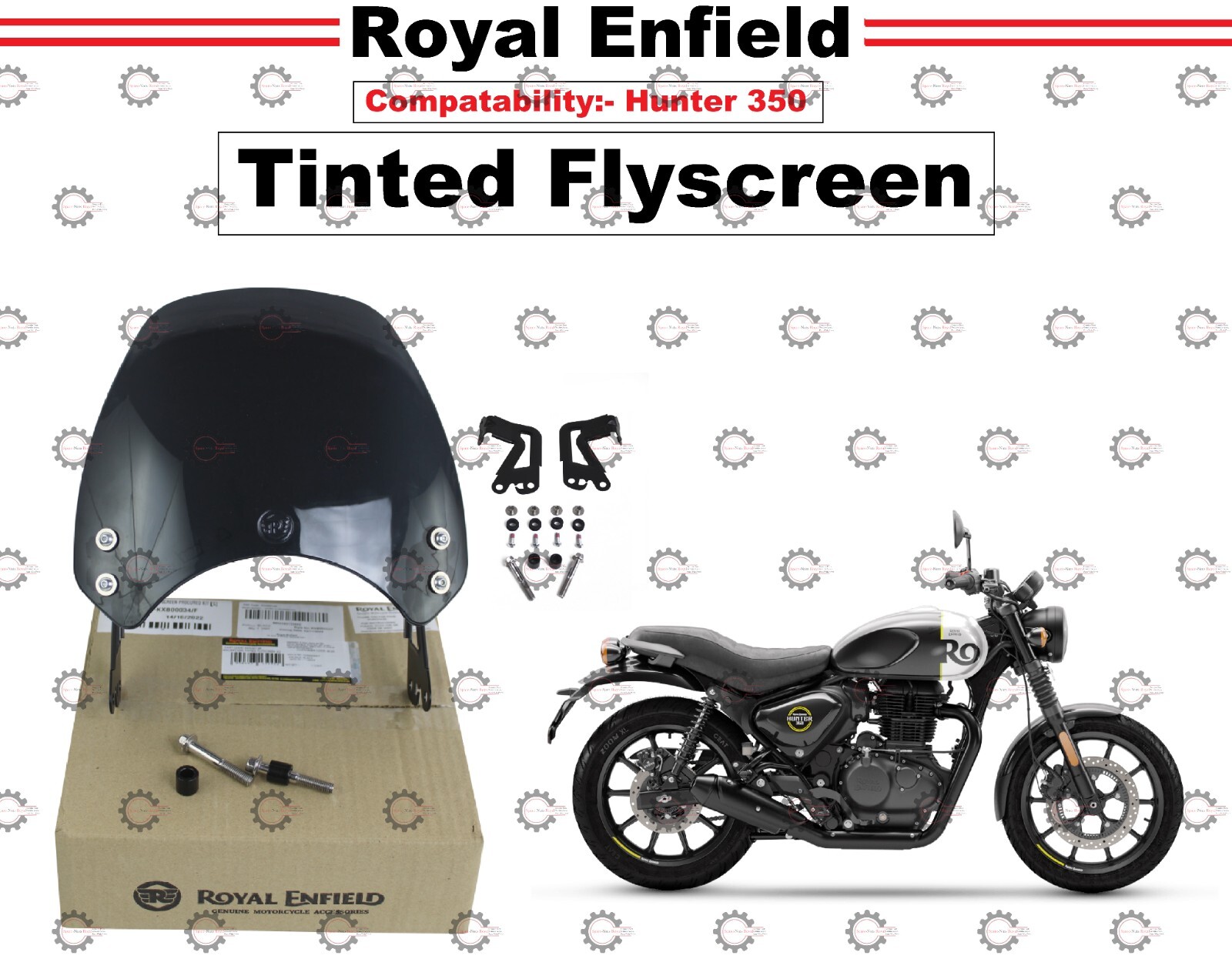 Royal Enfield "Tinted Fly screen" For Hunter 350
