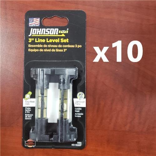 = Johnson 3" Line Level Set Easy Read Lightweight Frame 585 40-0207