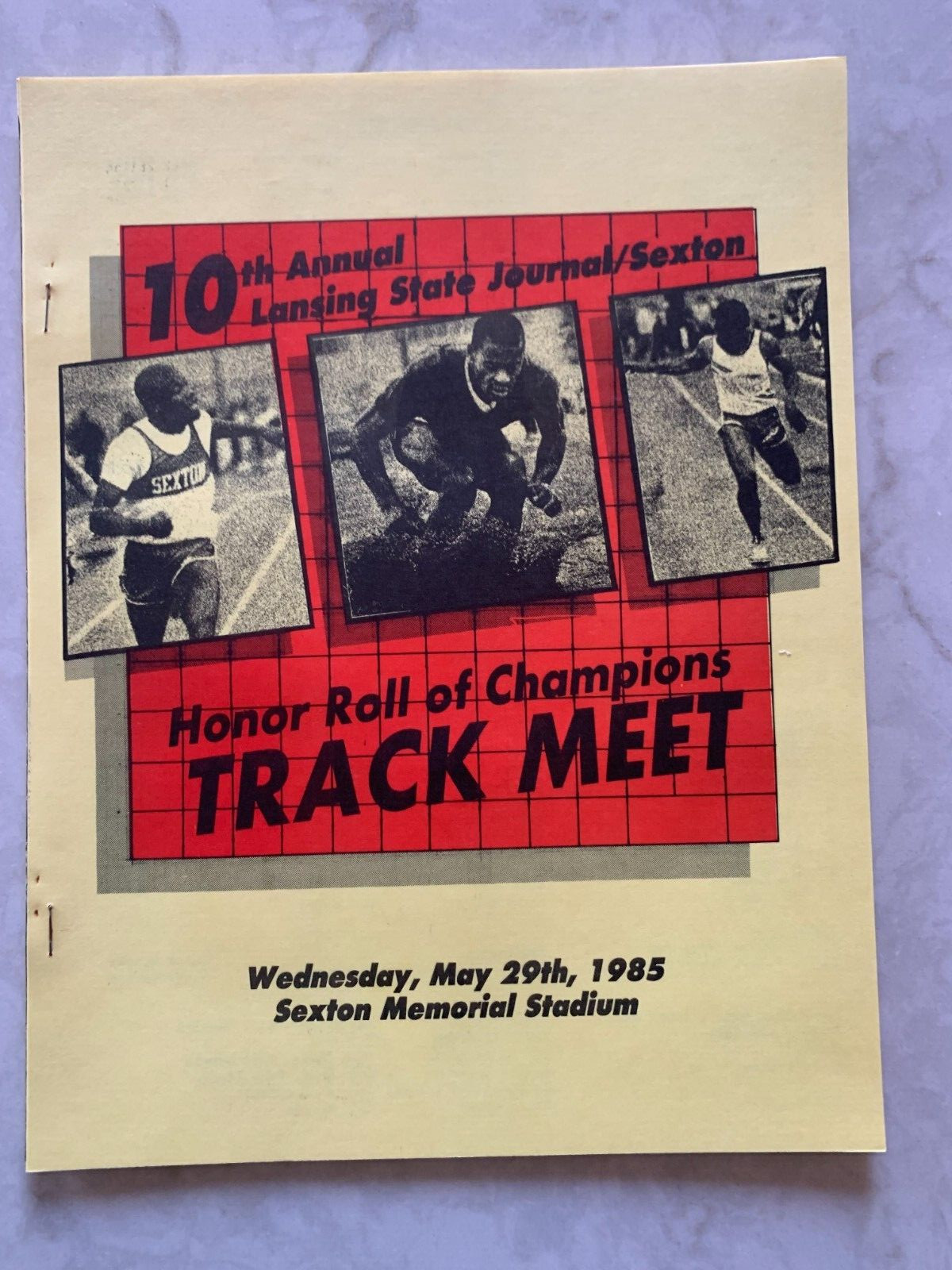 Lansing, MI 'Honor Roll of Champions' High School Track Meet event program, 1985