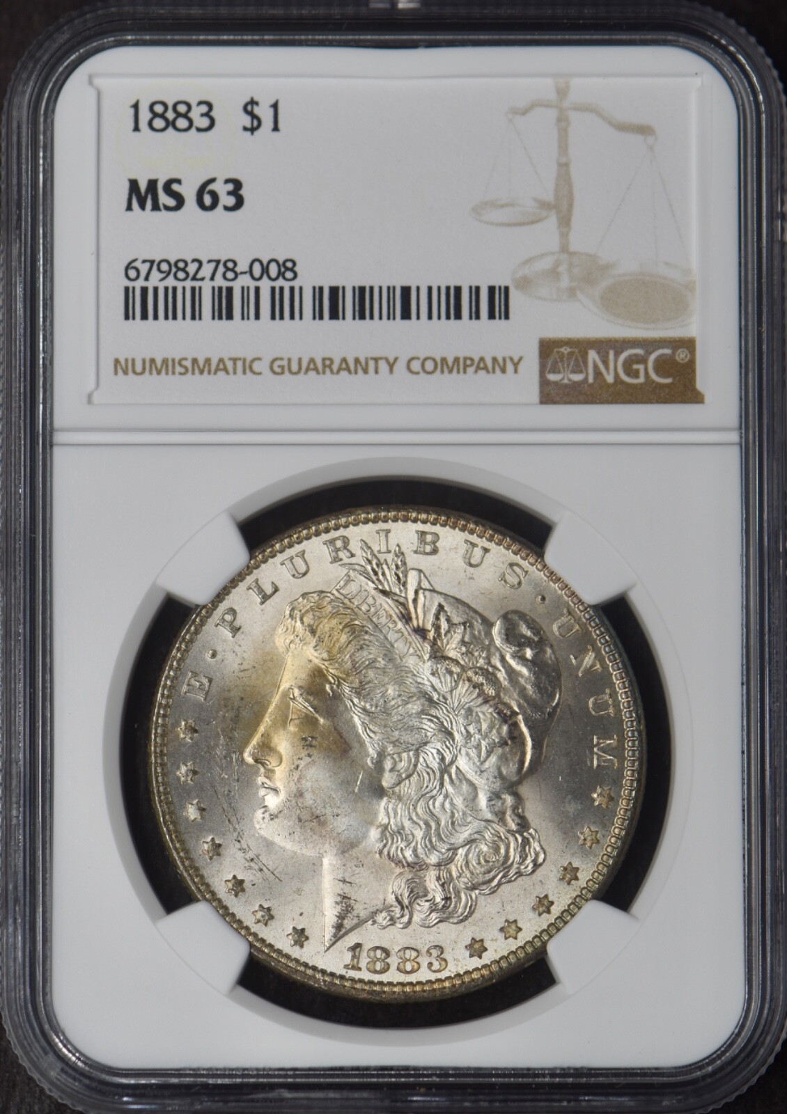 1883 Morgan Silver Dollar - NGC MS63 Toned - ✪COINGIANTS✪