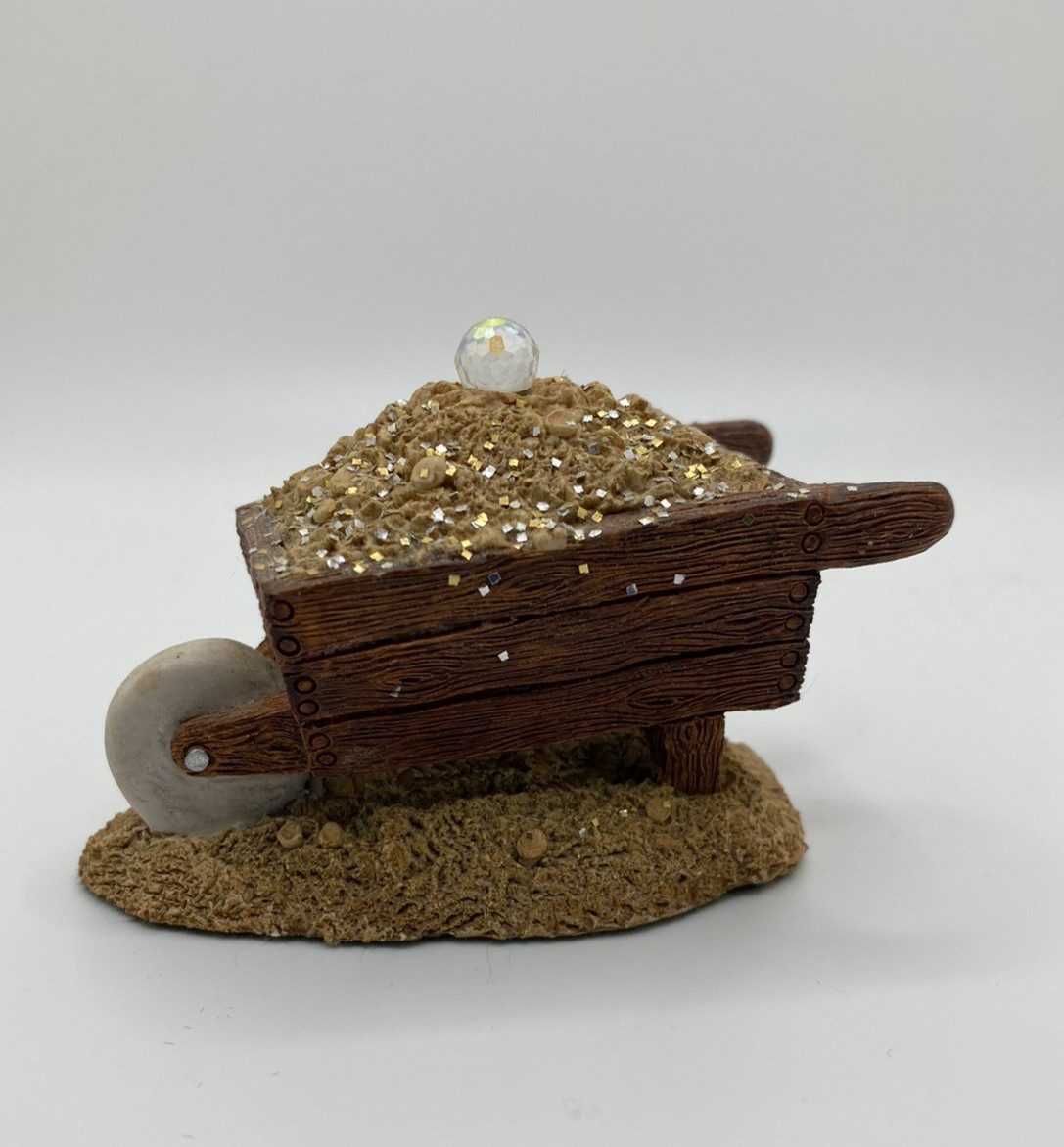 World Of Krystonia Kappah Krystal Figurine England Crystal Panton "Wheel Barrow"