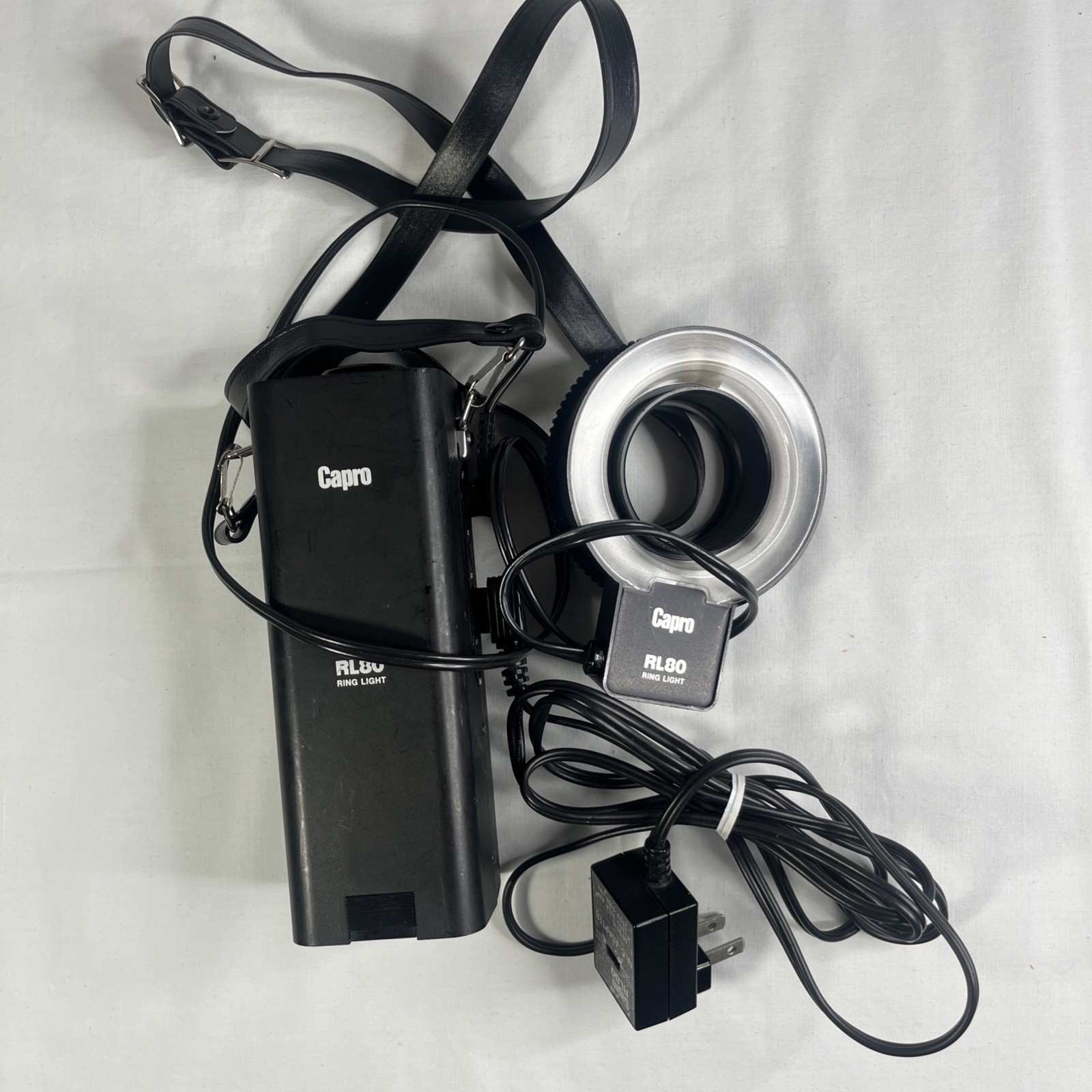 Vintage Capro RL80 Ring Light - Box, Charger & Adapter - Tested & Works