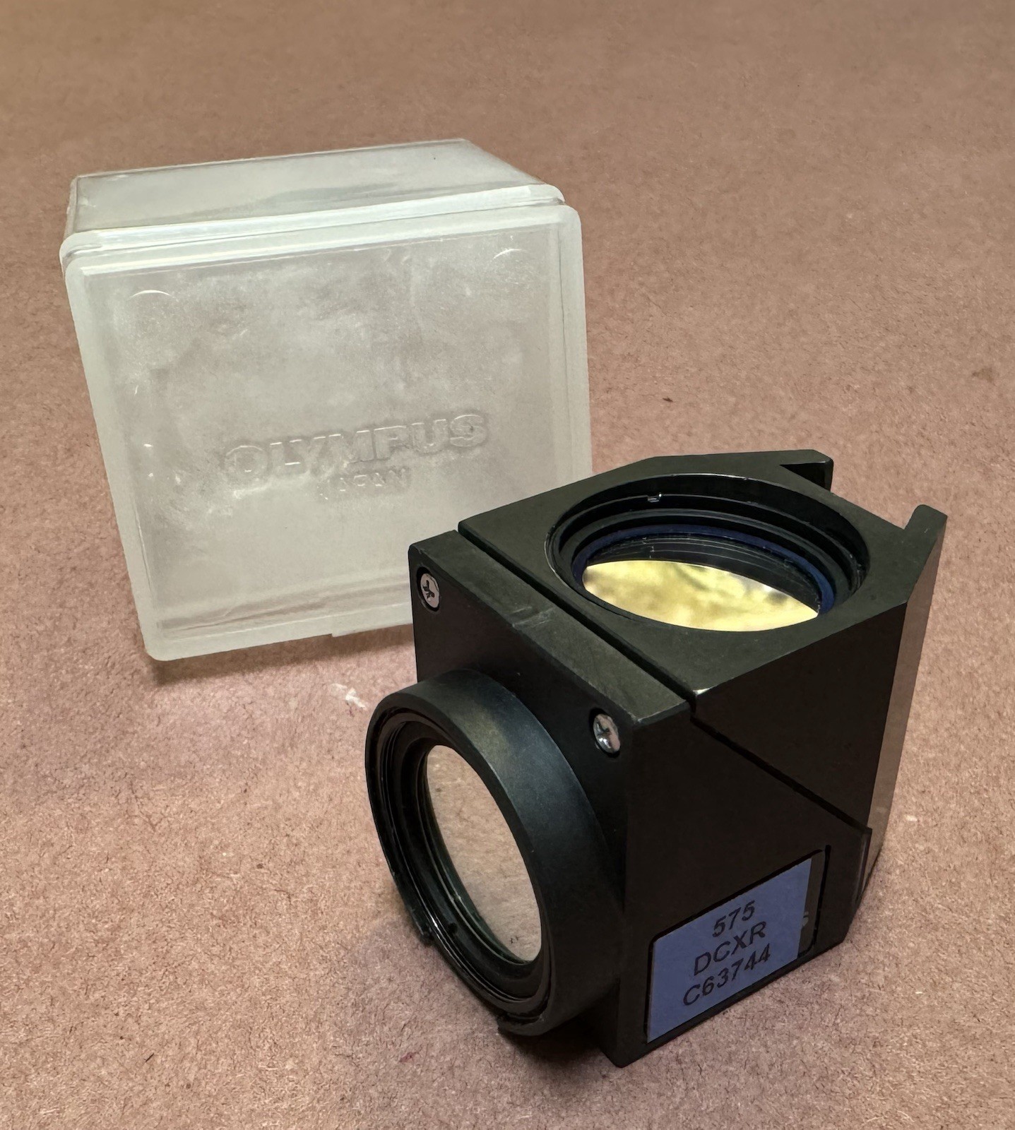 Olympus 575 DCXR Microscope Fluorescence Cube Filter 607/45 & 525/70