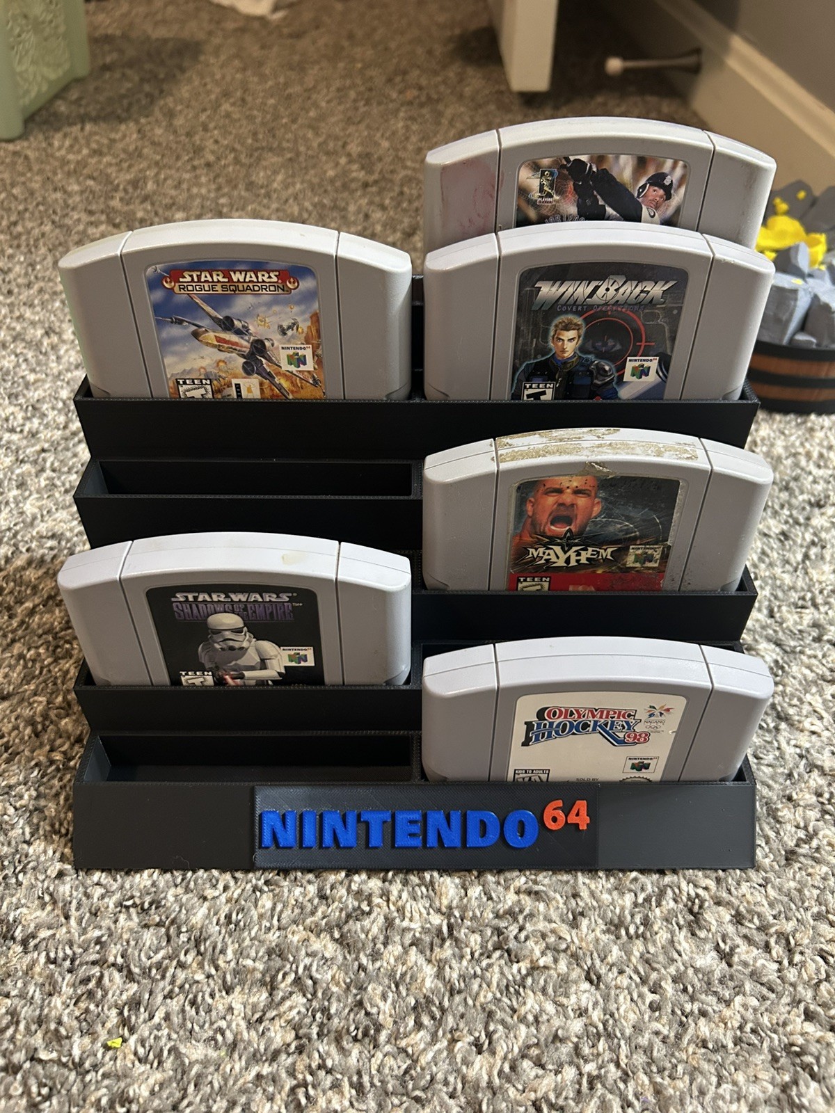 N64 Cartridge Display Holds Up To 12 Games 3D print