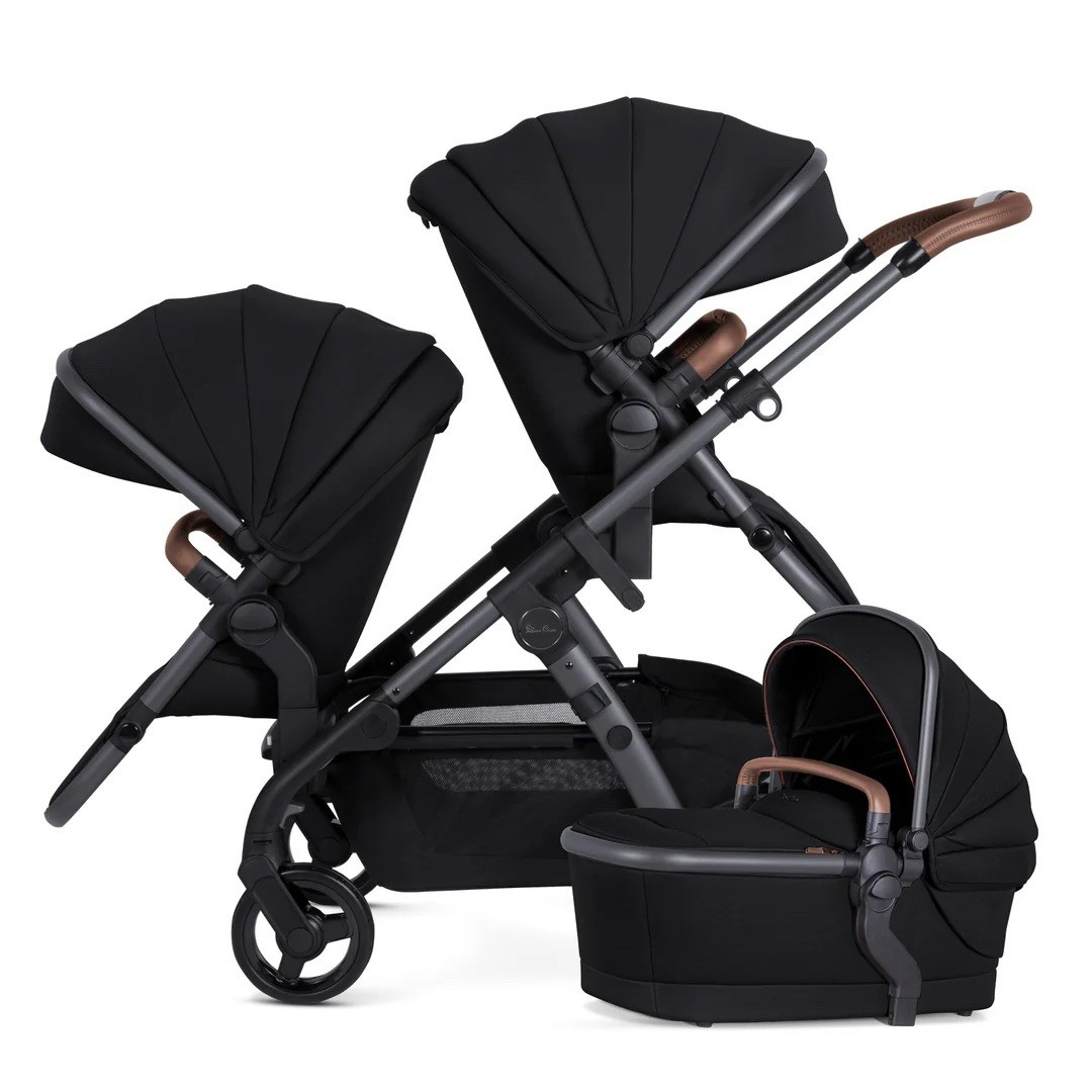 NEW Silver Cross Wave 3 Single to Double Stroller Licorice Full Set Newest Model