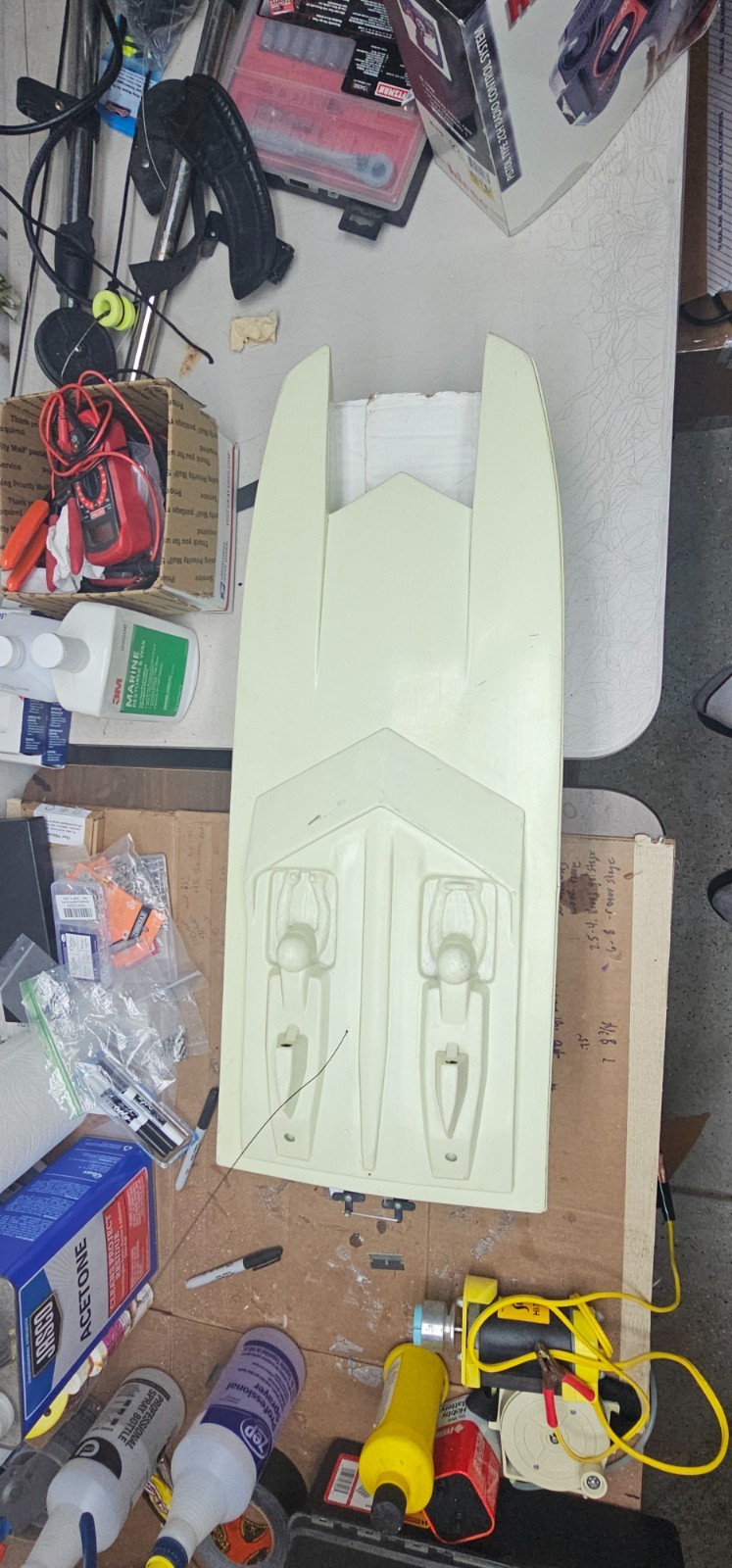Vintage Twin-Motor Electric RC Catamaran Racing Boat – w/ FREE Charger