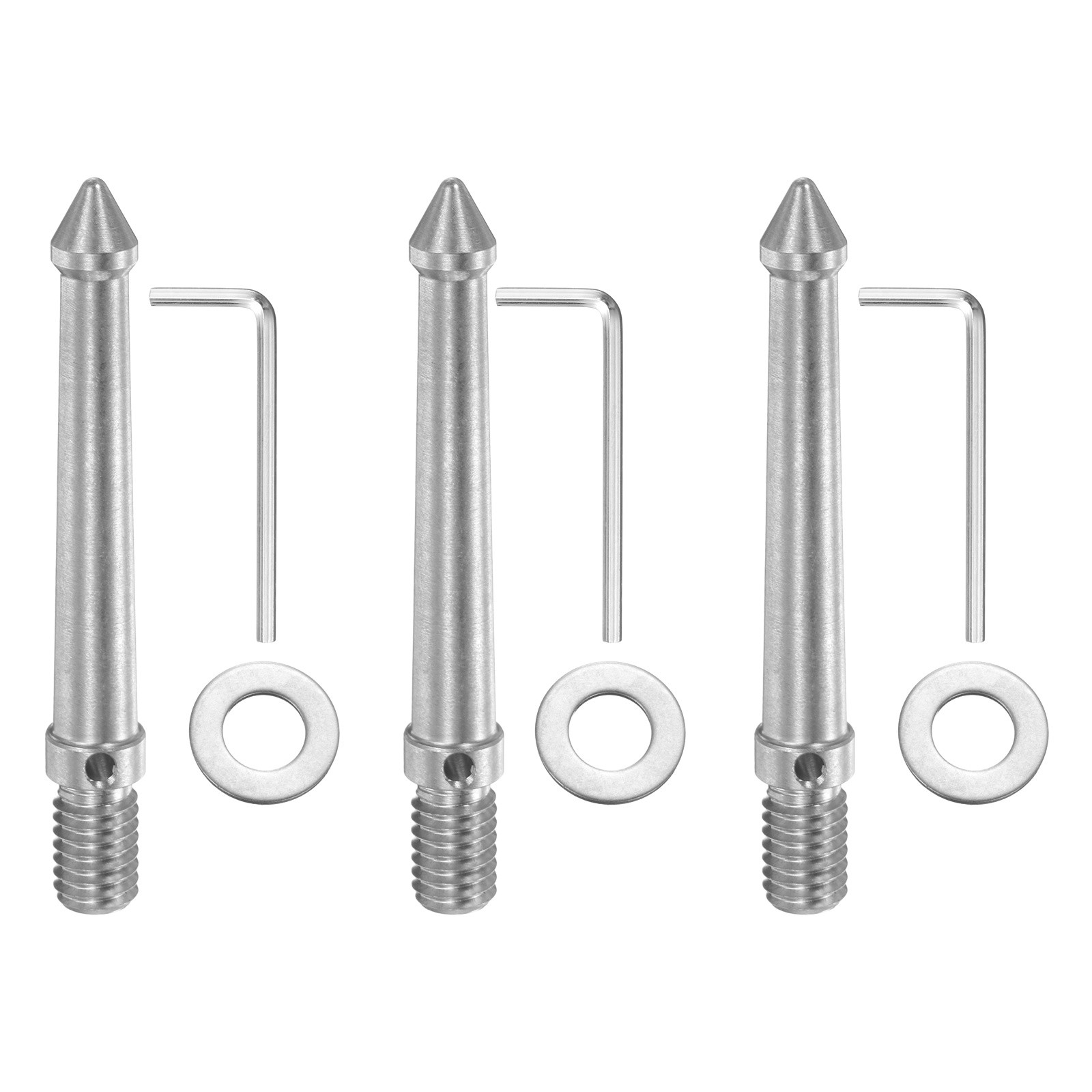 3/8" Thread Tripod Spike, 3.14"/80mm Camera Tripod Ground Spike - 3Pcs