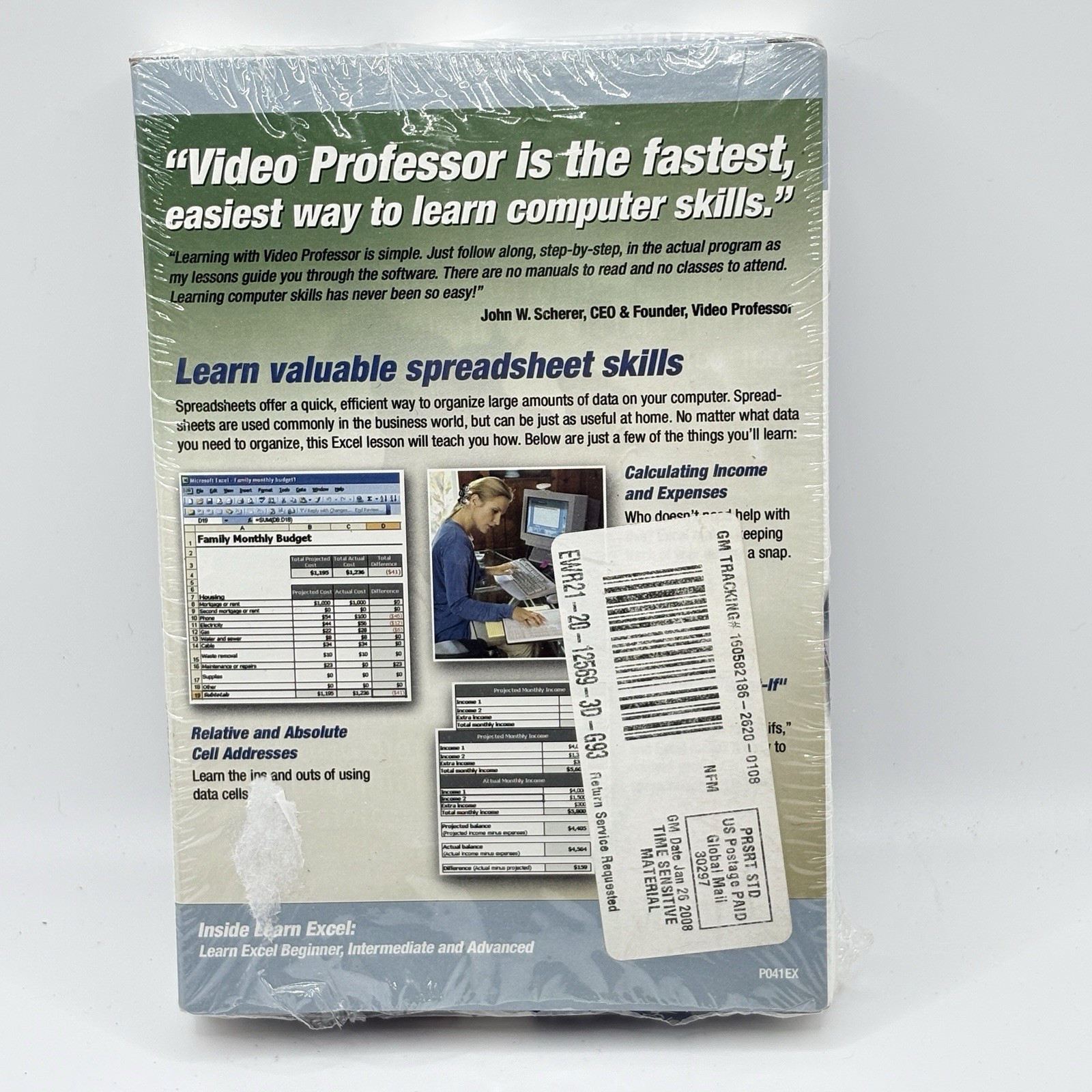 Video Professor Learn Excel PC Software Complete 3 CD Set