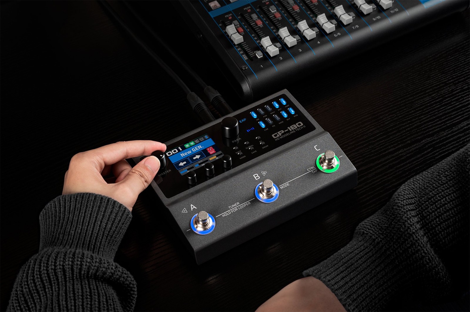 Valeton GP-180 Guitar Multi Effects Processor, 3 Footswitch Pedal, Built-in...