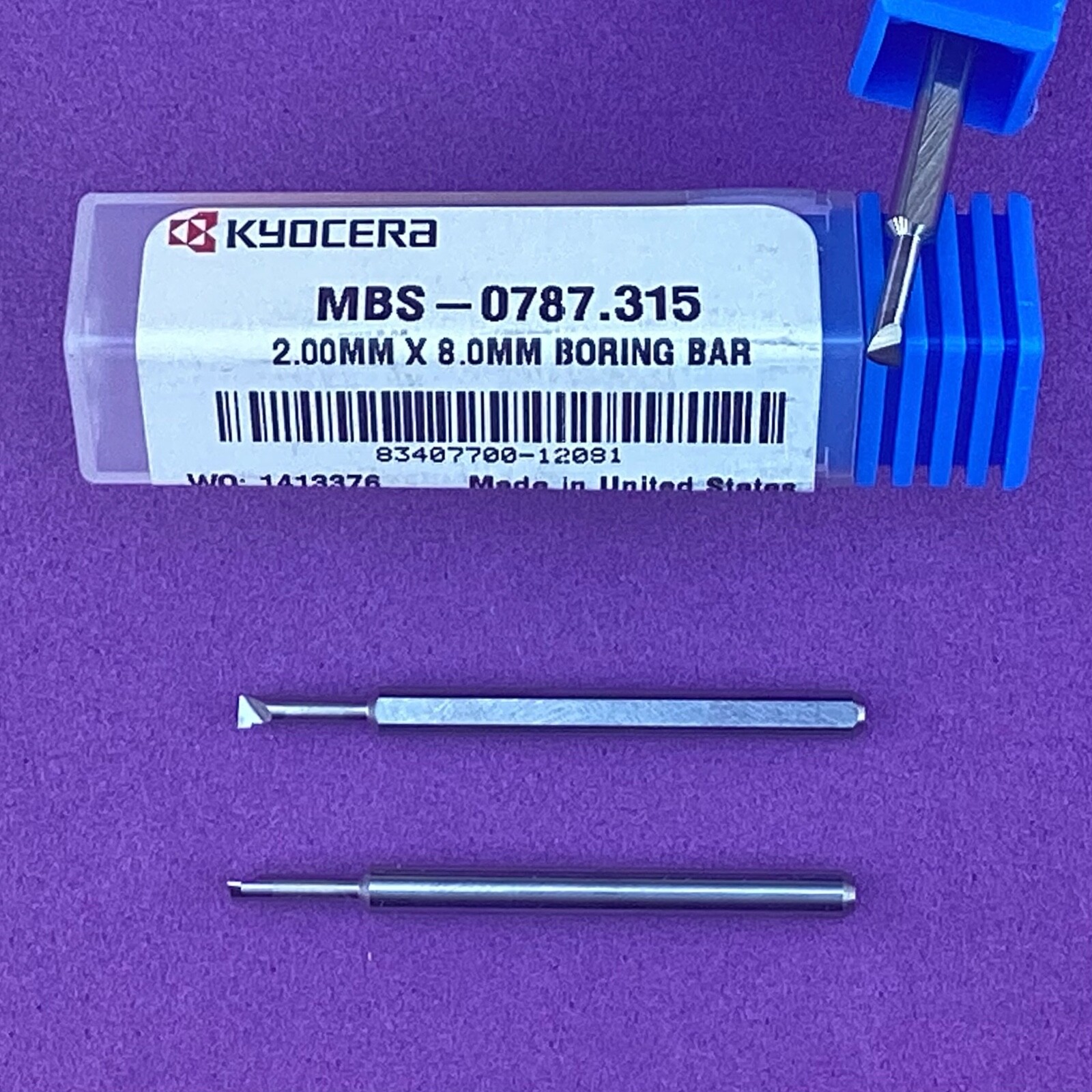 KYOCERA  MBS-0787.315 Carbide 2mm X 8mm Boring Bar; 3mm Shank; 38 OAL🎯Machinist