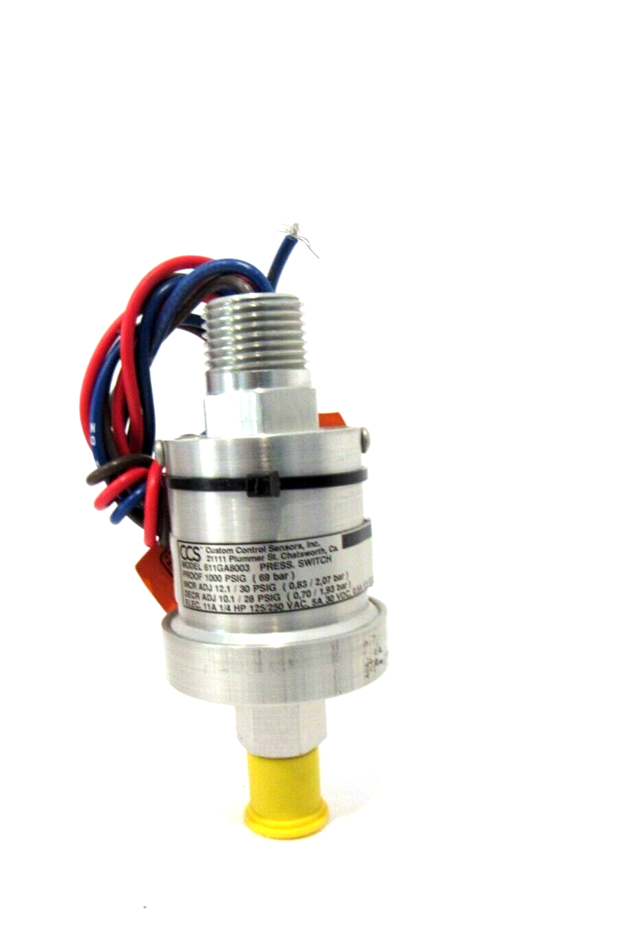 NEW CUSTOM CONTROL SENSORS 611GA8003 PRESSURE SWITCH