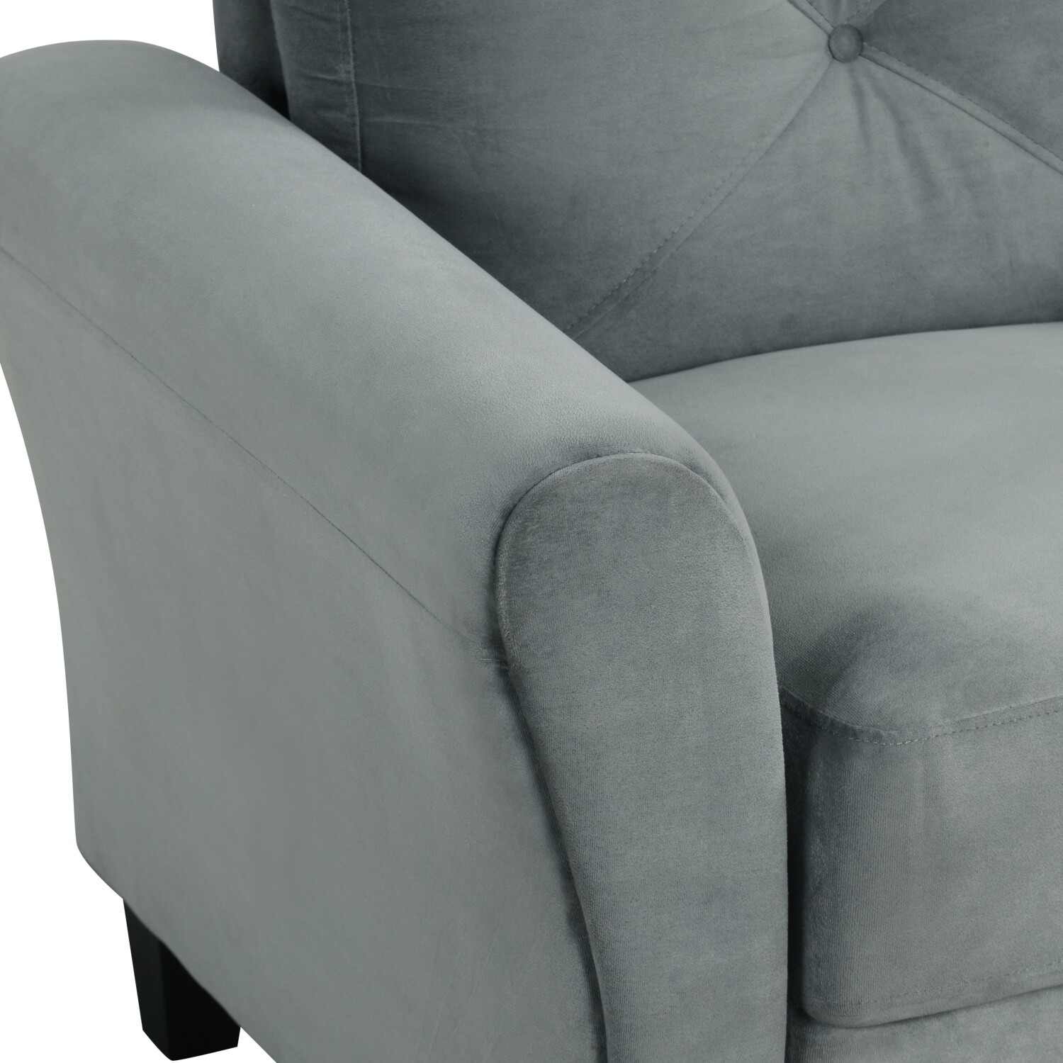 Accent Chair Single Sofa Upholstered Armchair Chair for Living Room Gray/Black