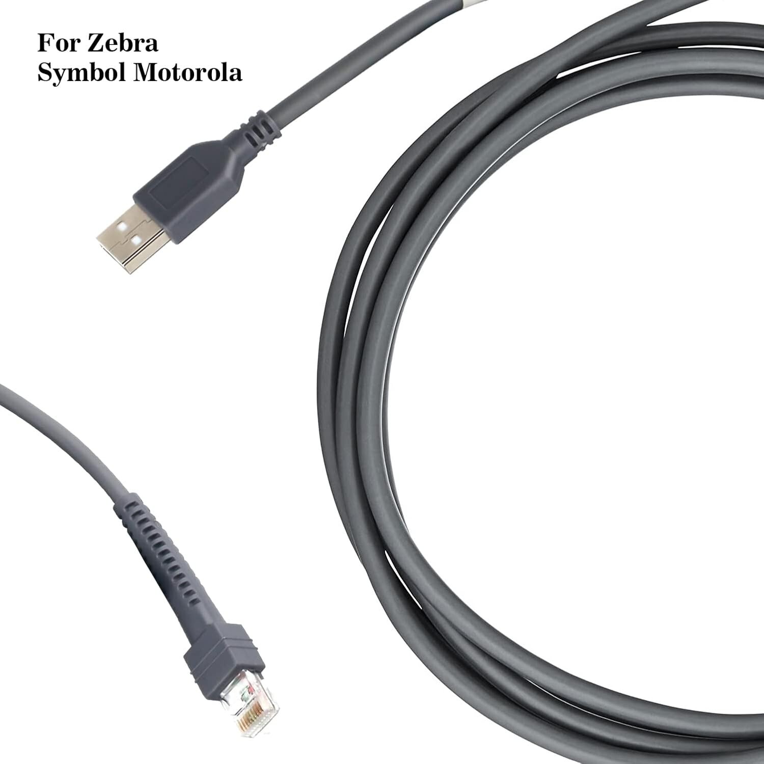 Barcode Scanner 7ft USB Cable for Symbol LS2208 LS4208 DS9208 CBA-U01-S07ZAR