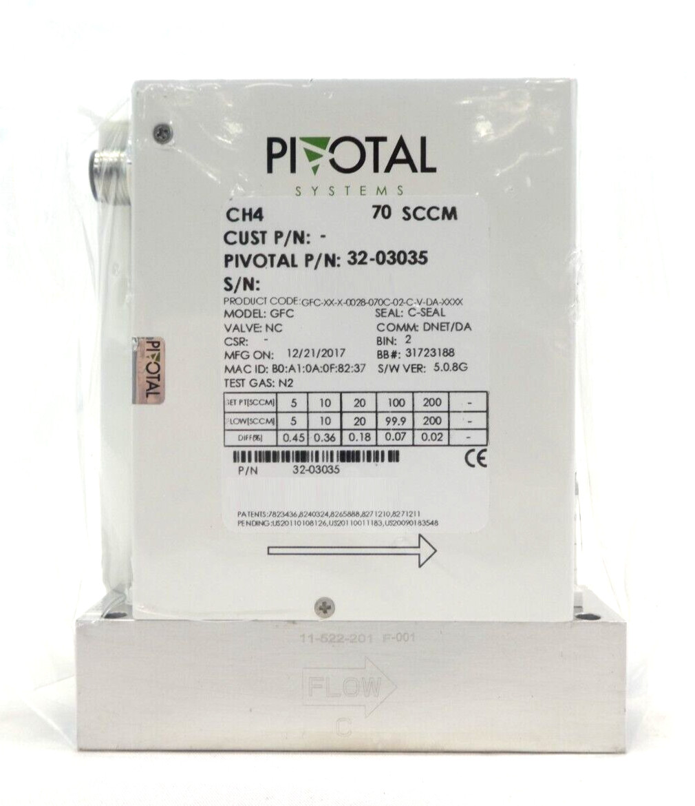Pivotal Systems 32-03035 Mass Flow Controller MFC 70 SCCM CH4 New Surplus