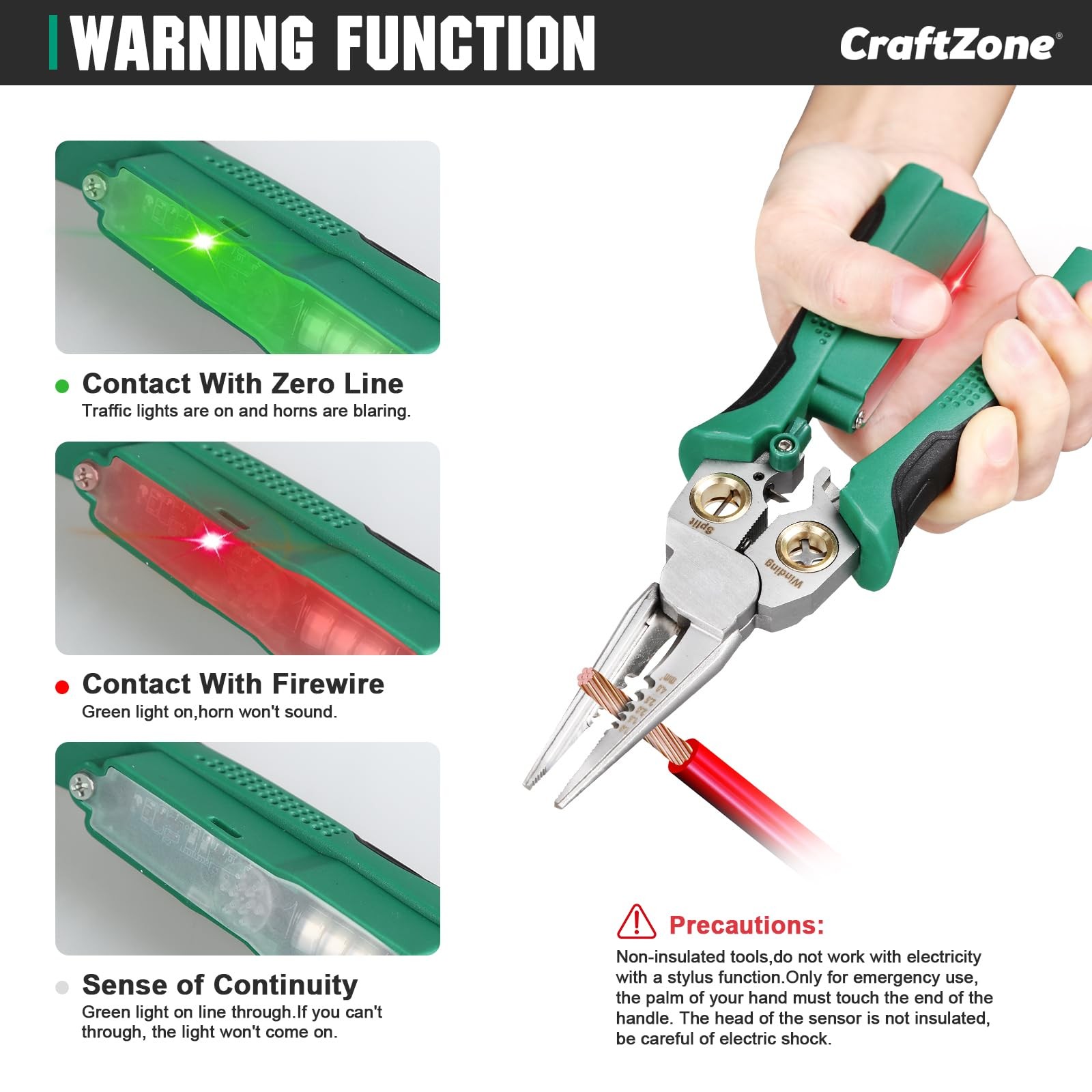 8 in 1 Wire Stripper with Voltage Tester, Multi-function Electric Wire Stripp...