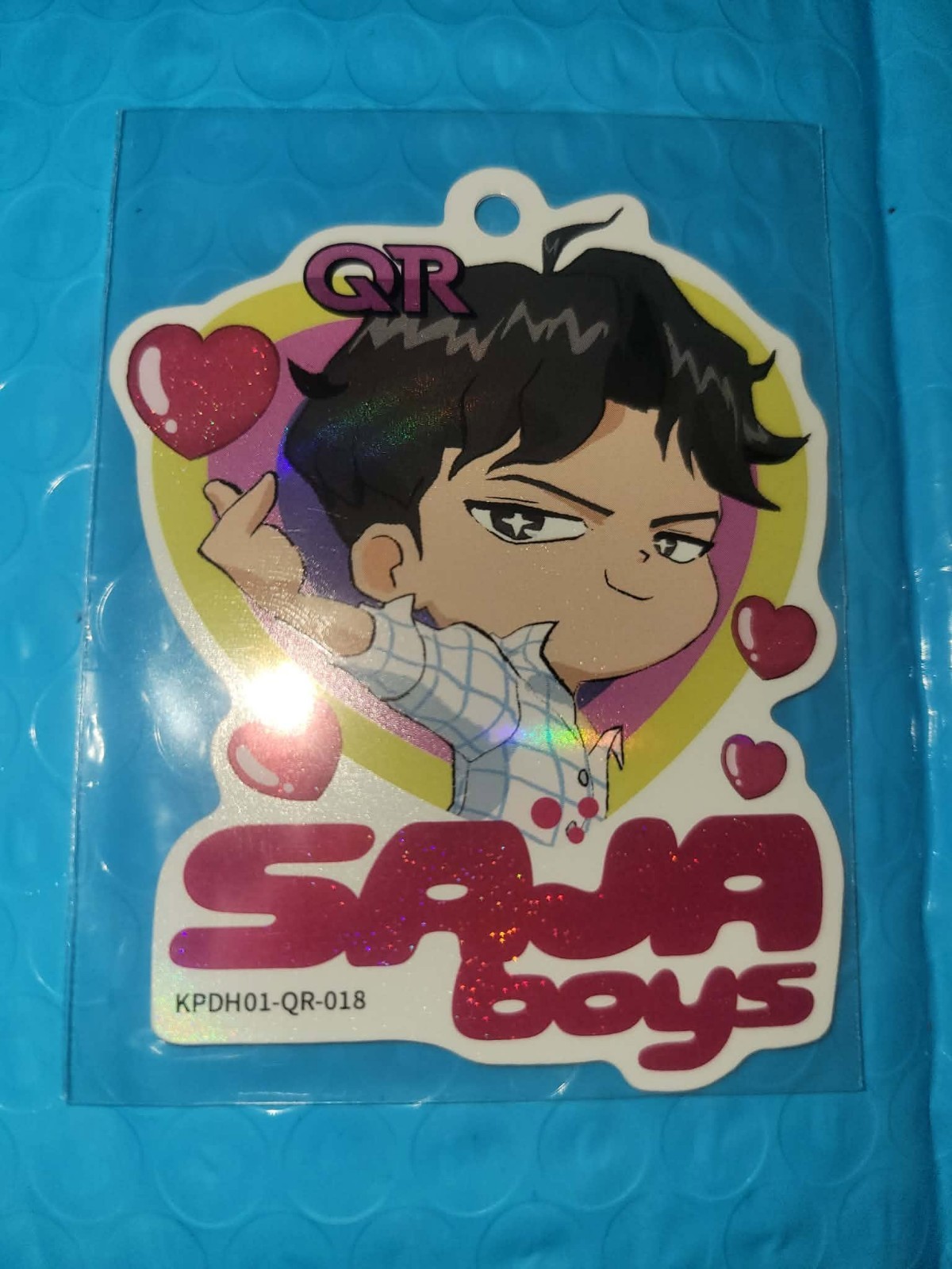 Kayou KPop Demon Hunters Jinu creates Hearts QR  Charm Tag KPDH01-QR-018