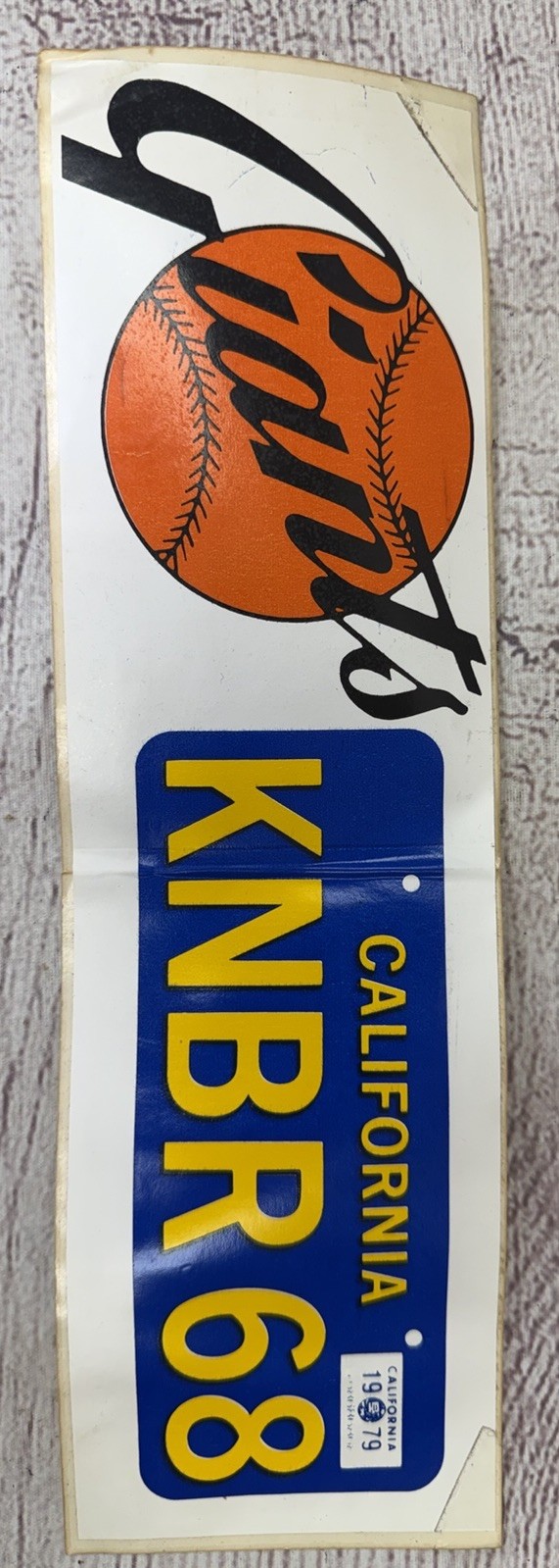 Vintage San Francisco Giants KNBR Radio Station Bumper Sticker