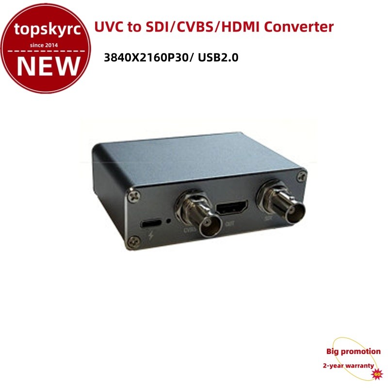 UVC to SDI/CVBS/HDMI 3840X2160P30 Live Streaming Converter for Pocket3/Insta360
