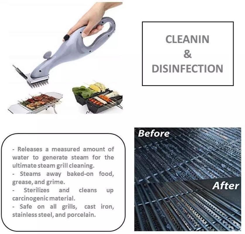 Grill Daddy Steam Cleaning Barbeque Grill Brush for Charcoal Clean Tool