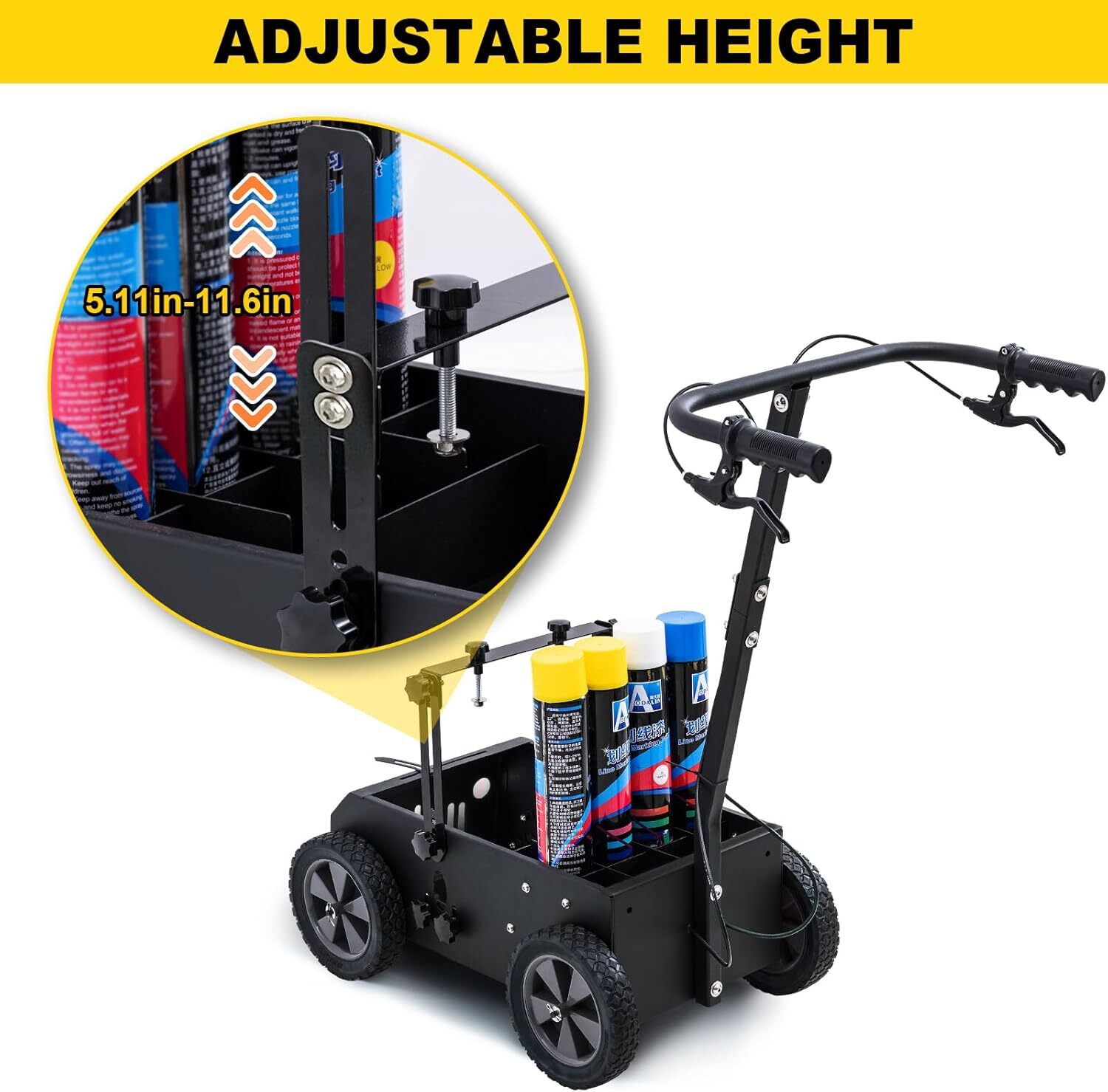 Heavy Duty Striping Line Marking Machine, Parking Lot Striping Machine, Work wit
