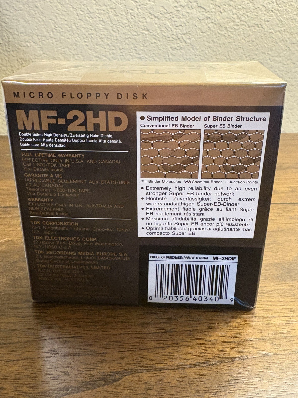 TDK MF-2HD Micro Floppy Disk 1 Complete Box Sealed and 1 Box Open with 3 Singles