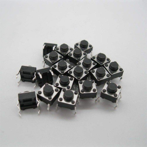 100Pcs 6x6x4.3mm 4 Pin Micro PCB SMT Tactile Push Button Switch DIP Tact
