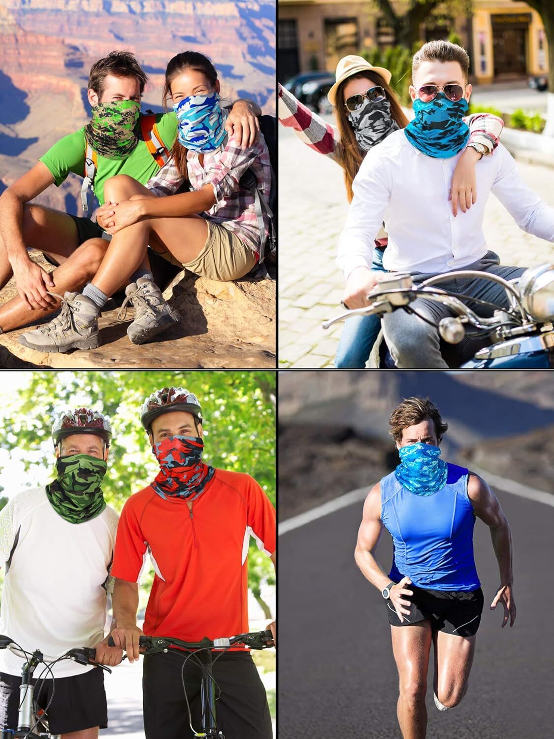 SATINIOR 8 Pieces Summer Neck Gaiter Scarf Bandanas for Men Balaclava...