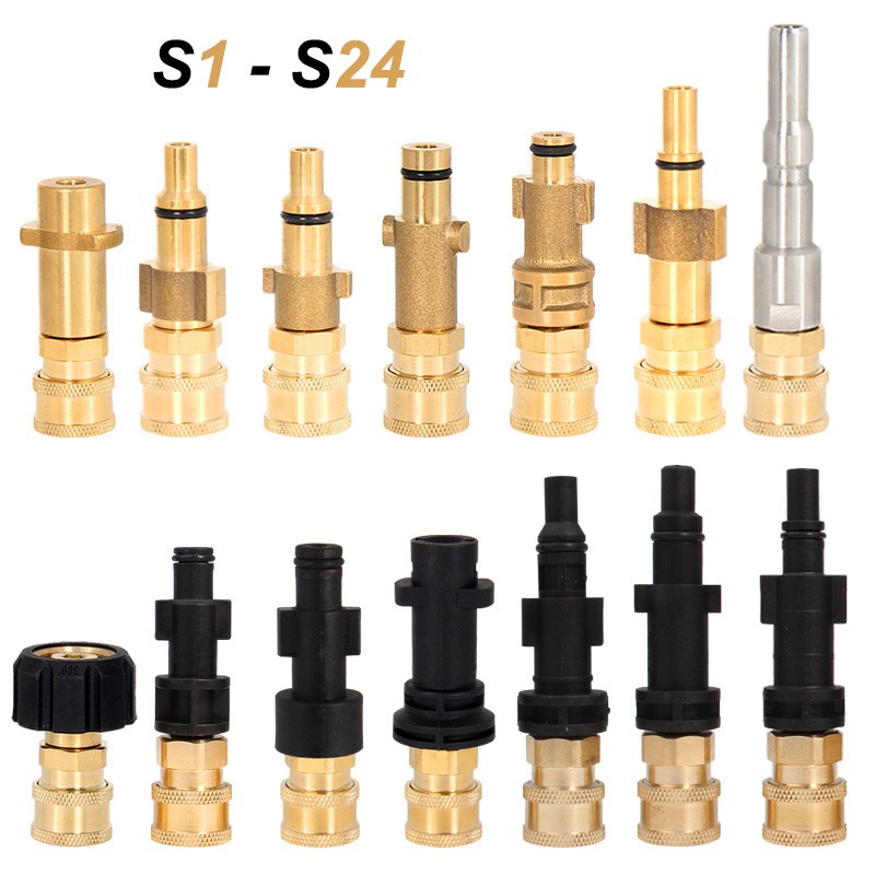 High Pressure Washer Adapter Fitting Foam Snow Foam Lance Connector S1 - S24