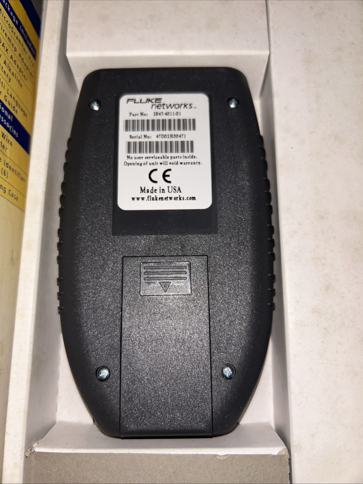 Fluke Networks MicroScanner Pro w/ Wiremap Adapter, Manual & Cd 2947-4011-01