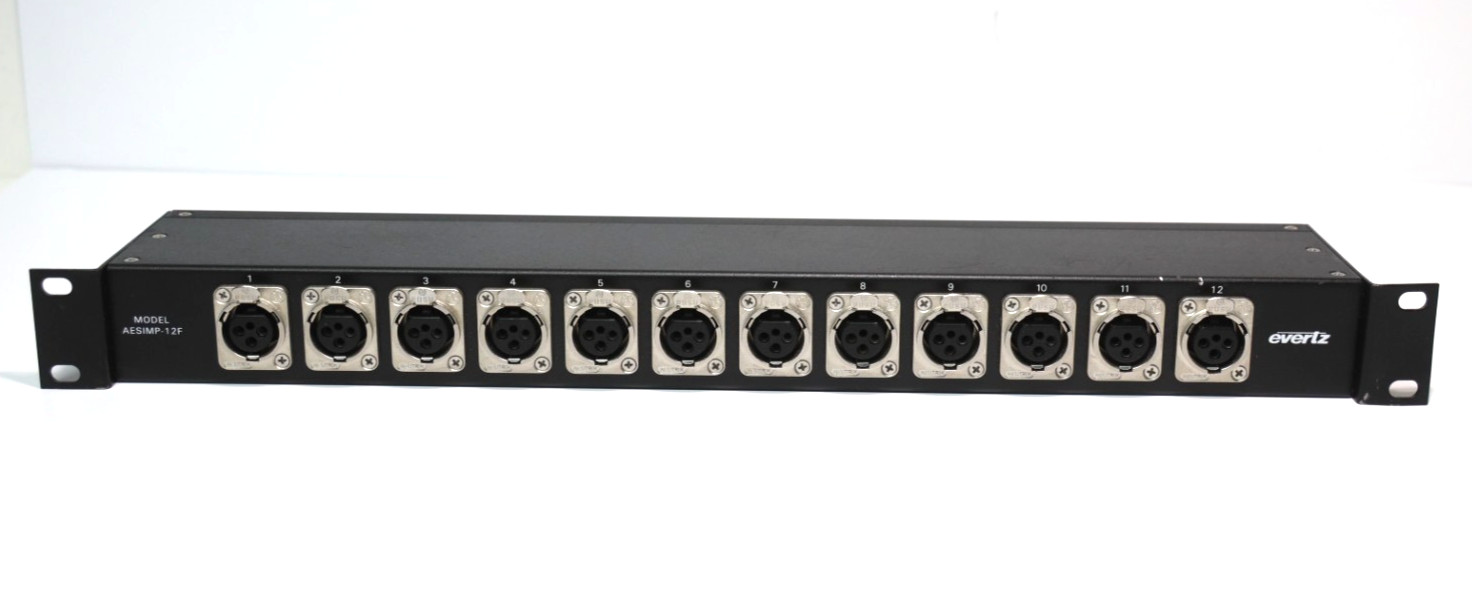 Evertz AESIMP-12F - 12CH XLRF to BNC AES Impedance Matching Panel