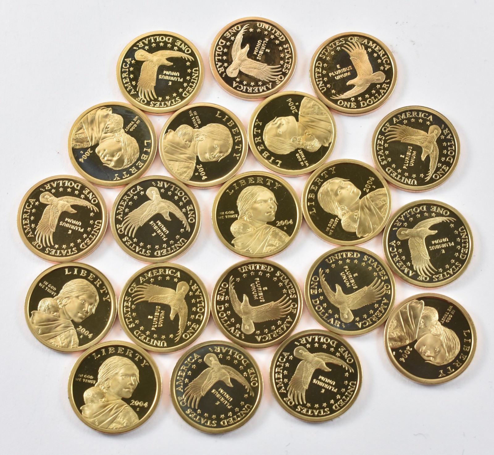 (20) 2004 Sacagawea Dollar Proof ROLL