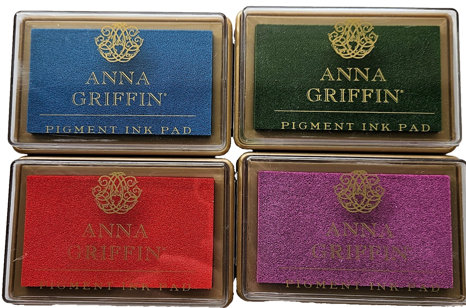 Anna Griffin Pigment Ink Stamp Pads Lot of 4