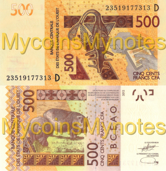 WEST AFRICAN STATES, MALI, 500, 2023, Code D, PNEW, UNC