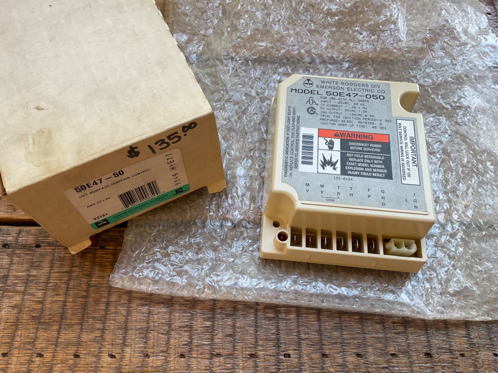 Hot Surface Ignition Control Module 50E47-50 White-Rodgers