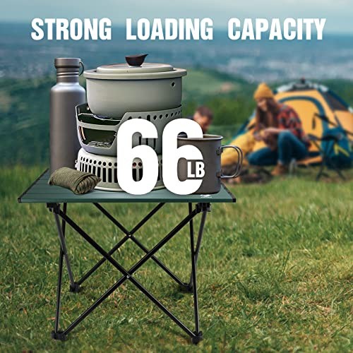 Portable Camping Side Table, Ultralight Aluminum Folding Beach Table with