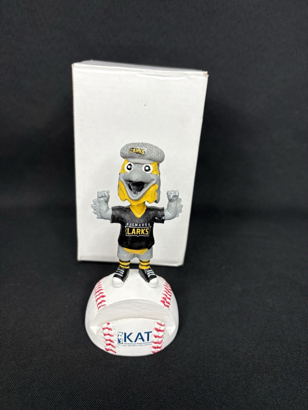 Bismark  Larks  Bobblehead  mascot mini business card holder clark milb sga